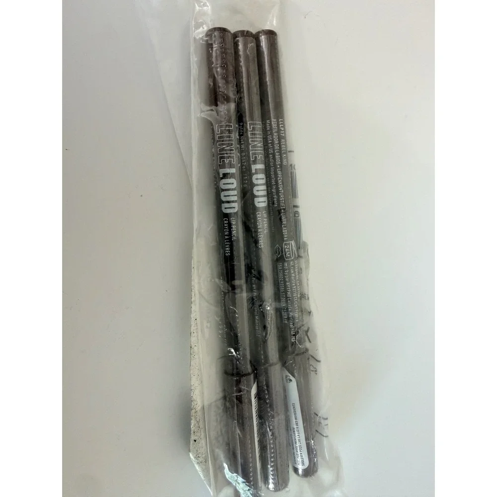 NYX Line Loud Lip Liner Womens 3 Pack Rebel Kind Dark Brown Vegan NWT